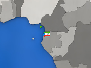 Image showing Equatorial Guinea on globe