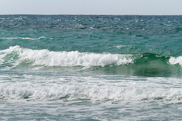 Image showing Seascape with rolling wave