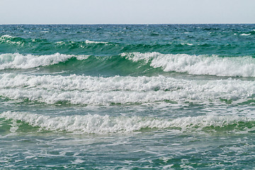 Image showing Seascape with rolling wave