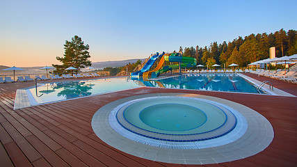 Image showing The luxury pool at 5 star hotel