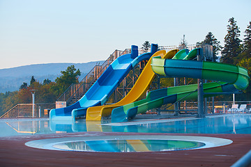 Image showing The luxury pool at 5 star hotel