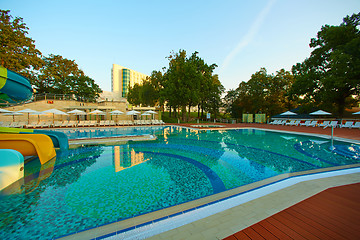 Image showing The luxury pool at 5 star hotel