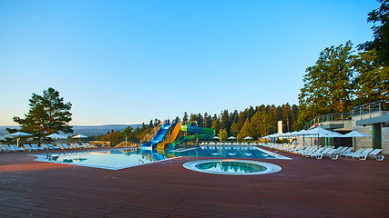 Image showing The luxury pool at 5 star hotel