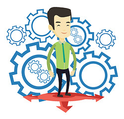 Image showing Man choosing career way vector illustration.