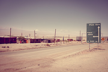 Image showing Road in San Pedro de Atacama, Chile