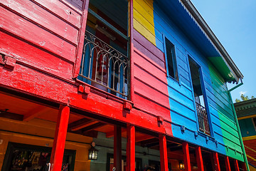Image showing Colorful houses in Caminito, Buenos Aires