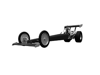 Image showing Dragster isolated front view 02