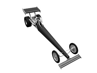 Image showing Dragster isolated front view 03