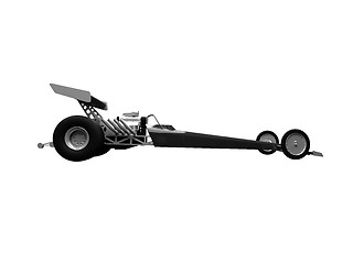 Image showing Dragster isolated side view