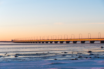 Image showing The swedish Oland Bridge