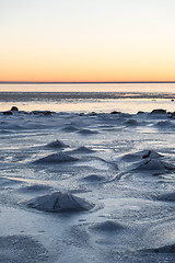 Image showing Scene from an icy coast with ice formations