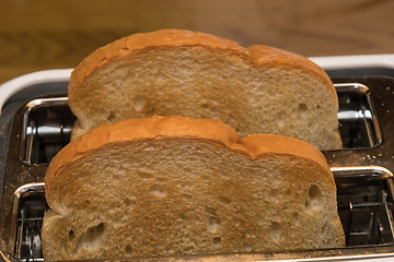 Image showing Newly toasted white bread slices