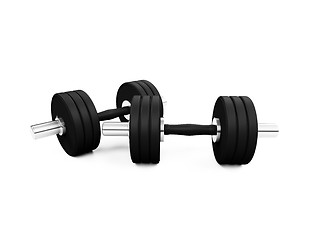 Image showing dumbbells isolated view