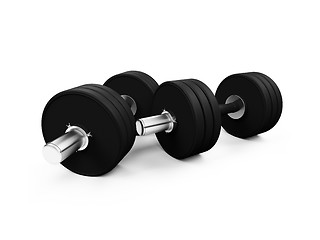 Image showing dumbbells isolated view