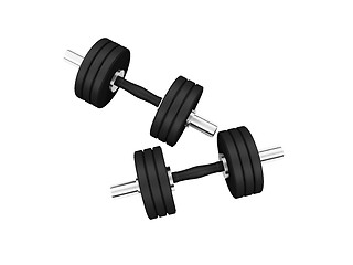 Image showing dumbbells isolated view