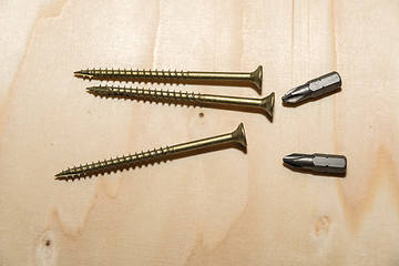 Image showing Screws and bits closeup