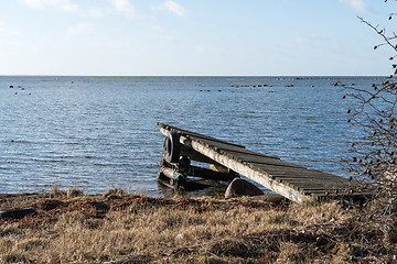 Image showing The old damaged jetty