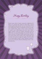 Image showing Decorative birthday label