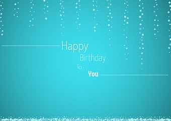 Image showing birthday card with squared confetti