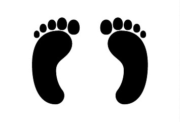 Image showing rounded human feet silouettes