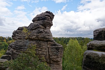 Image showing sandstone rocks - Prachovske skaly (Prachov Rocks)