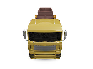 Image showing long dump truck on white background