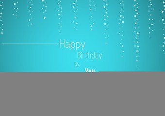 Image showing birthday card with squared confetti