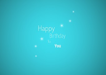 Image showing wish of happy birthday with stars