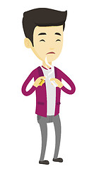 Image showing Young man quitting smoking vector illustration.