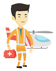 Image showing Doctor of air ambulance vector illustration.