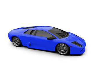 Image showing Ferrari isolated blue front view