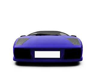 Image showing Ferrari isolated blue front view