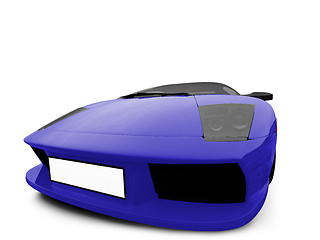 Image showing Ferrari isolated blue front view