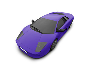 Image showing Ferrari isolated blue front view