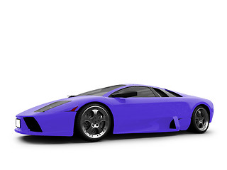 Image showing Ferrari isolated blue front view