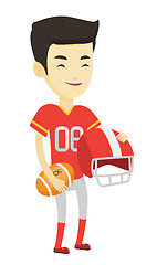 Image showing Rugby player vector illustration.