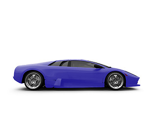 Image showing Ferrari isolated blue side view