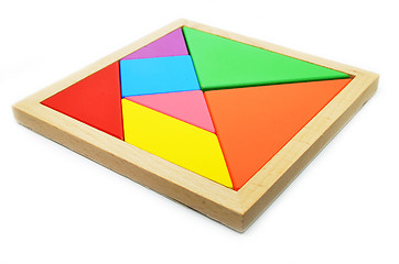 Image showing Chinese art of tangram puzzles