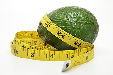 Image showing Avocado and measure tape