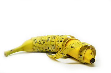 Image showing Banana with tape measure