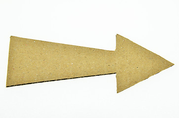 Image showing Cardboard arrow pointed left 