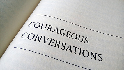 Image showing Courageous conversation printed on a book