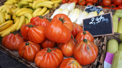 Image showing Tomatoes at traditional market