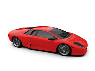 Image showing Ferrari isolated red front view