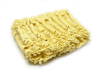 Image showing Instant noodles on white background