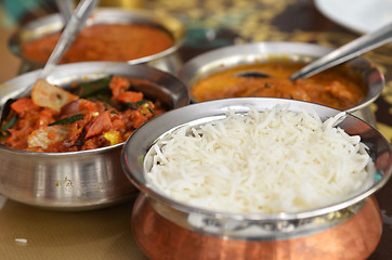 Image showing Indian curry meal