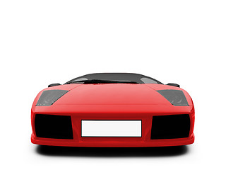 Image showing Ferrari isolated red front view