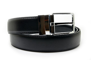 Image showing Men black belt isolated