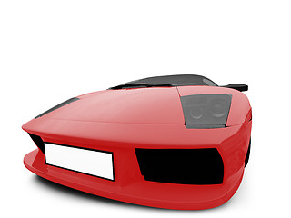 Image showing Ferrari isolated red front view