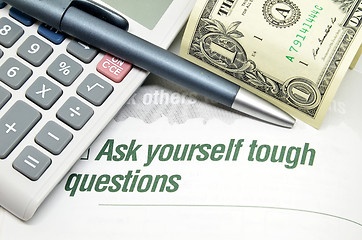 Image showing Ask yourself tough questions